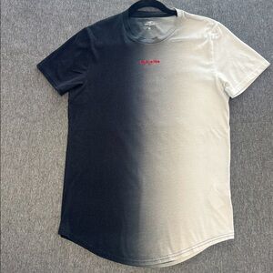 Hollister California Black and Gray Gradient Tee